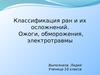 Классификация ран и их осложнений. Ожоги, обморожения, электротравмы