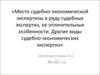 Место судебно-экономической экспертизы в ряду судебных экспертиз, ее особенности. Другие виды судебно-экономических экспертиз