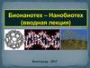 Бионанотех – Нанобиотех (вводная лекция)