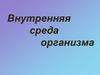 Внутренняя среда организма