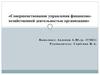 Совершенствование управления финансово-хозяйственной деятельностью организации