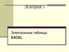 Электронные таблицы Ехсel. (Лекция 3)