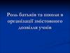 Роль батьків та школи в організації змістовного дозвілля учнів
