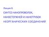 Синтез нанопроволок, наностержней и нанотрубок неорганических соединений. (Лекция 8)