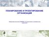Планирование и проектирование организаций. Бюджетирование