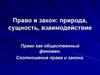 Право и закон: природа, сущность, взаимодействие