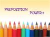 Preposition power