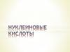 Нуклеиновые кислоты
