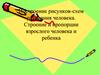Построение рисунков-схем рисования человека. Строение и пропорции взрослого человека и ребенка