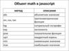 Объект math в javascript