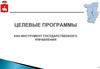 Целевые программы как инструмент государственного управления