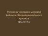 Россия в условиях мировой войны и общенационального кризиса 1914-1917 гг