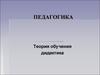 Теория обучения дидактика