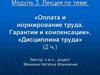 Оплата и нормирование труда. Гарантии и компенсации. Дисциплина труда