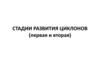 Первая и вторая стадии развития циклонов