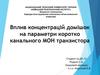 Вплив концентрацій домішок на параметри короткоканального МОН транзистора