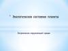 Экологическое состояние планеты. Загрязнение окружающей среды