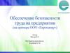 Обеспечение безопасности труда на предприятии на примере ООО «Европапир»