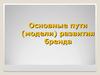Основные пути, модели развития бренда
