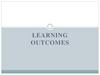 Learning outcomes