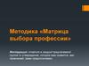 Методика «Матрица выбора профессии»