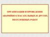 Организация и проведение аварийно-спасательных и других неотложных работ