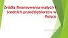 Źródła finansowania małych i średnich przedsiębiorstw w Polsce