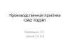 Производственная практика ОАО ТОДЭП