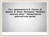 Тест тревожности Р. Тэммл, М. Дорки, В. Амен. Методика "Выбери нужное лицо". Проективная диагностика детей