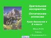 Зрительное восприятие. Oптические иллюзии. (8 класс)