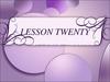 English. Lesson twenty