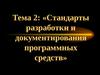 Лекция 4. Стандарты разработки программных средств