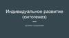 Индивидуальное развитие (онтогенез), краткое содержание