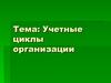 Тема: Учетные циклы организации