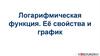Логарифмическая функция, ее свойства и график