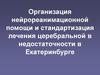 Организация нейрореанимационной помощи и стандартизация лечения церебральной в недостаточности в Екатеринбурге
