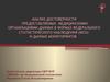 Анализ достоверности предоставляемых медицинскими организациями статистических данных и данных мониторингов