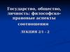 Государство, общество, личность: философско-правовые аспекты соотношения. Лекция 2