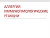 Аллергия. Иммунопатологические реакции