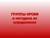 Группы крови и методика их определения