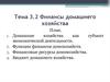 Финансы домашнего хозяйства