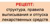 Рецепт: структура, правила выписывания и отпуска лекарственных средств