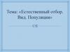 Естественный отбор . Вид. Популяция