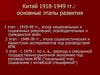 Китай 1918-1949 гг. Основные этапы развития