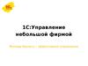 1С:Управление небольшой фирмой