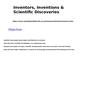 Inventors, Inventions & Scientific Discoveries