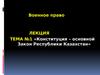 Конституция – основной Закон Республики Казахстан