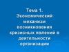 Экономический механизм возникновения кризисных явлений в деятельности организации
