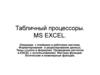 Табличные процессоры. MS Excel. (Лекция 5)
