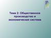 Общественное производство и экономическая система
